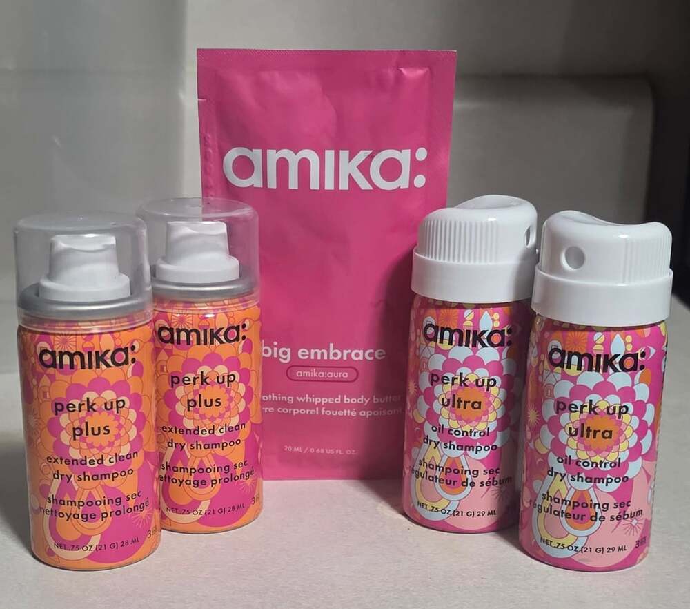 Amika Perk Up Dry Shampoo and Bonus Body Butter Bundle 5 pc